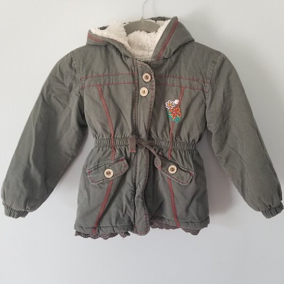 RICHIE HOUSE girl's lined coat 3/4 machine washable - Picture 1 of 8